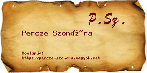 Percze Szonóra névjegykártya